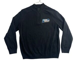 Mercer + Mettle NCAA March Madness Quarter Zip Sweater Black Mens Medium MM3008